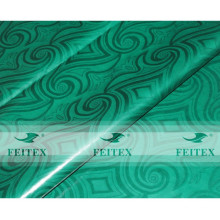 Green color FEITEX hand made guinea brocade damask ghalila 100% cotton African cloth fabric